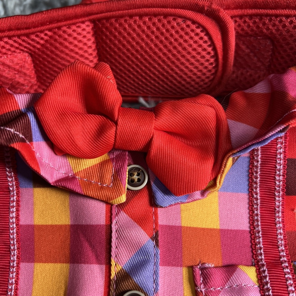 Top Paw Dog Harness Plaid Bowtie Medium Size Dog - Picture 2 of 6